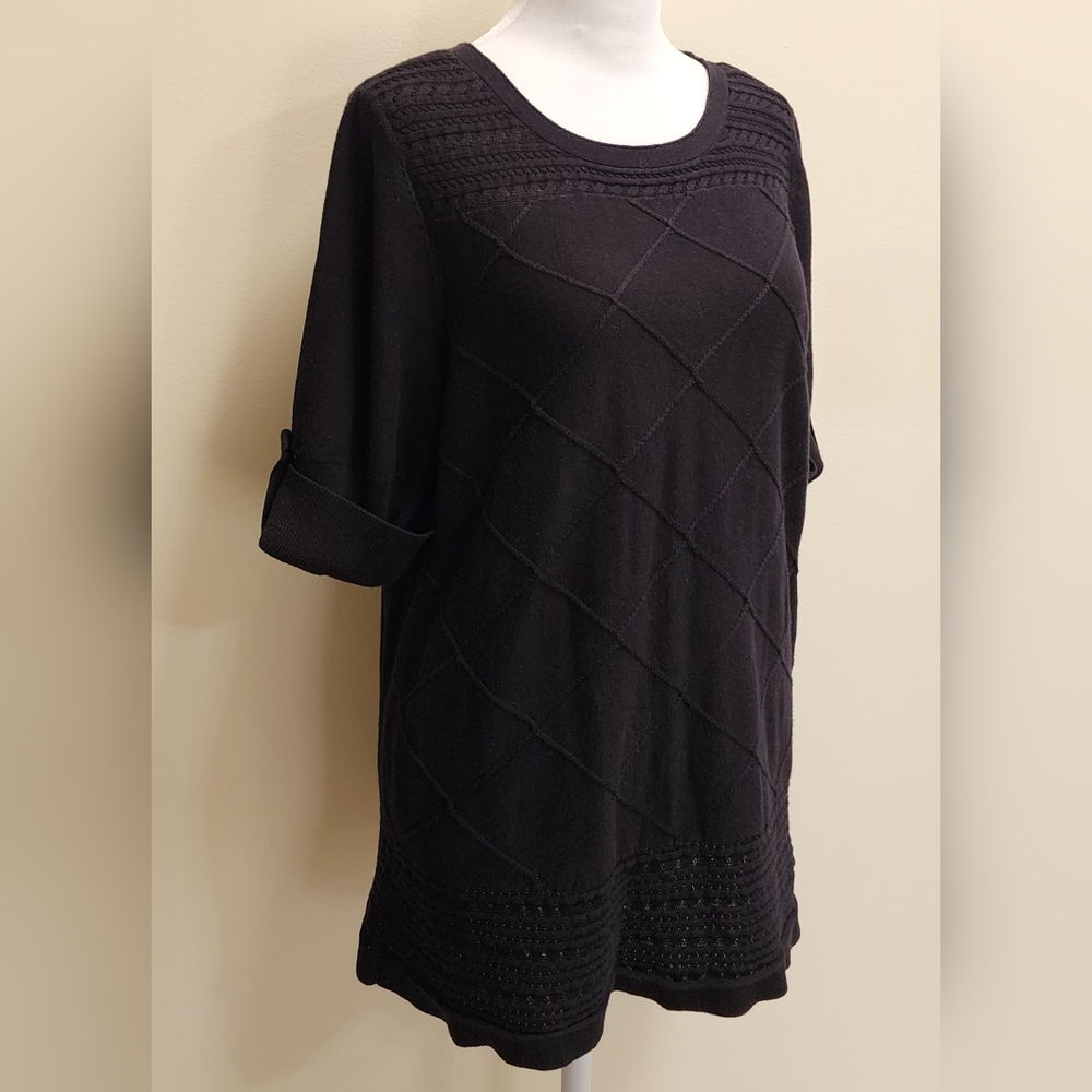 Black Short Sleeve Sweater Women's Size L